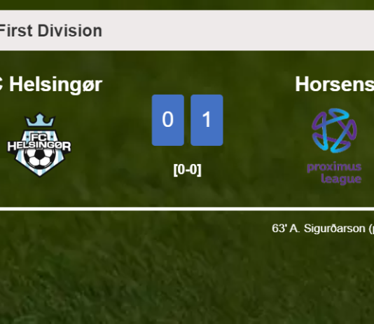 Horsens conquers FC Helsingør 1-0 with a goal scored by A. Sigurðarson