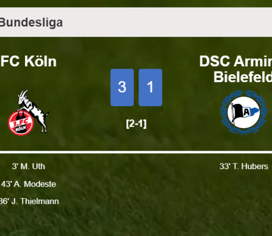 FC Köln tops DSC Arminia Bielefeld 3-1
