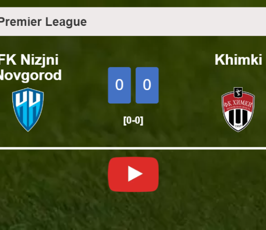 FK Nizjni Novgorod draws 0-0 with Khimki on Sunday. HIGHLIGHTS