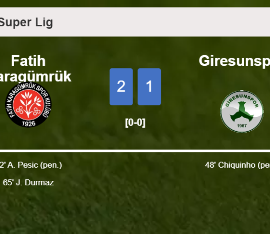 Fatih Karagümrük recovers a 0-1 deficit to overcome Giresunspor 2-1