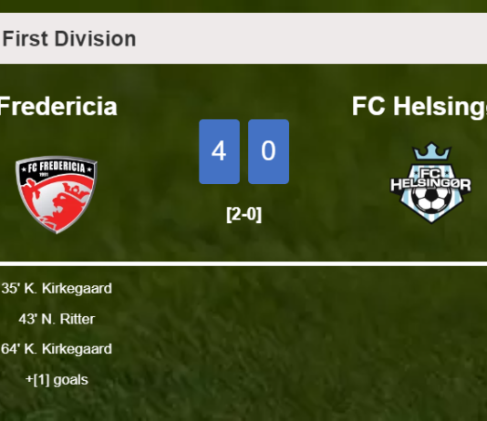 Fredericia demolishes FC Helsingør 4-0 with an outstanding performance