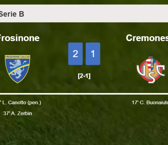 Frosinone recovers a 0-1 deficit to top Cremonese 2-1