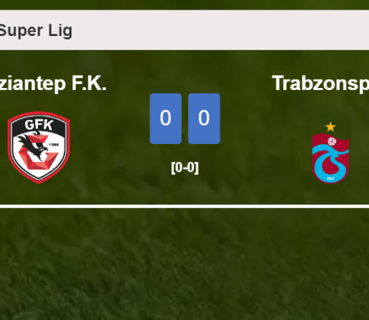 Gaziantep F.K. stops Trabzonspor with a 0-0 draw