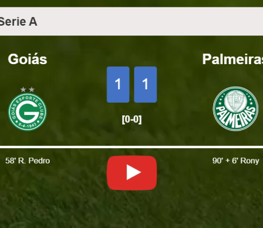 Palmeiras grabs a draw against Goiás. HIGHLIGHTS