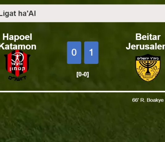 Beitar Jerusalem beats Hapoel Katamon 1-0 with a goal scored by R. Boakye
