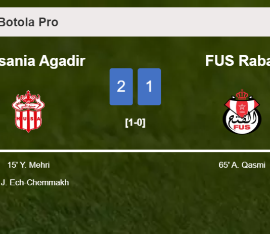 Hassania Agadir prevails over FUS Rabat 2-1