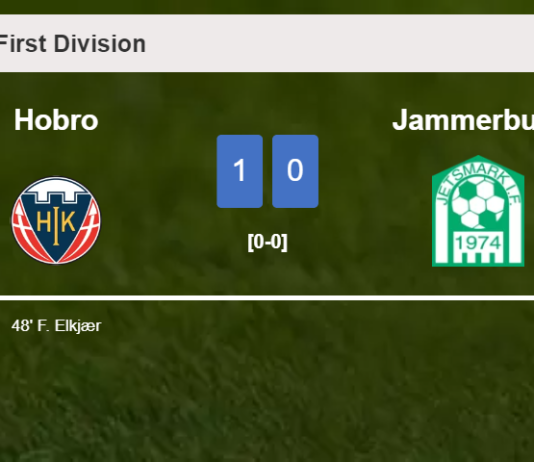 Hobro defeats Jammerbugt 1-0 with a goal scored by F. Elkjær