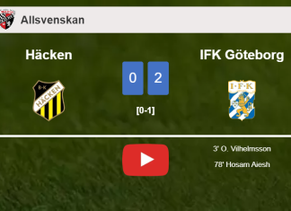 IFK Göteborg defeats Häcken 2-0 on Sunday. HIGHLIGHTS