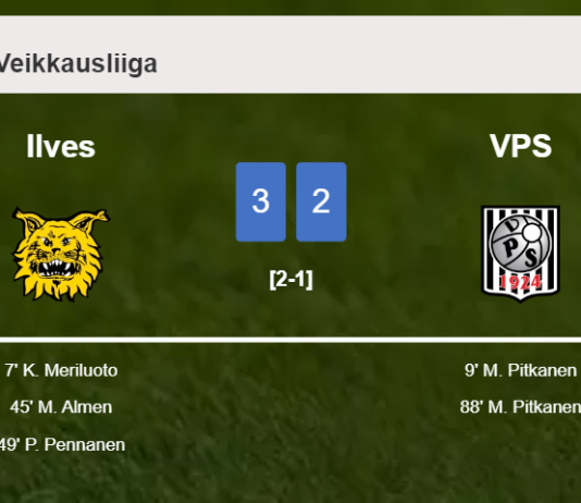 Ilves prevails over VPS 3-2