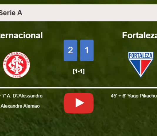 Internacional recovers a 0-1 deficit to defeat Fortaleza 2-1. HIGHLIGHTS