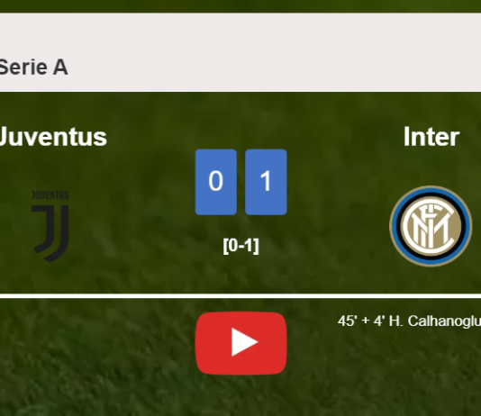 Inter beats Juventus 1-0 with a goal scored by H. Calhanoglu. HIGHLIGHTS