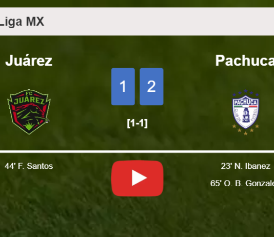 Pachuca prevails over Juárez 2-1. HIGHLIGHTS