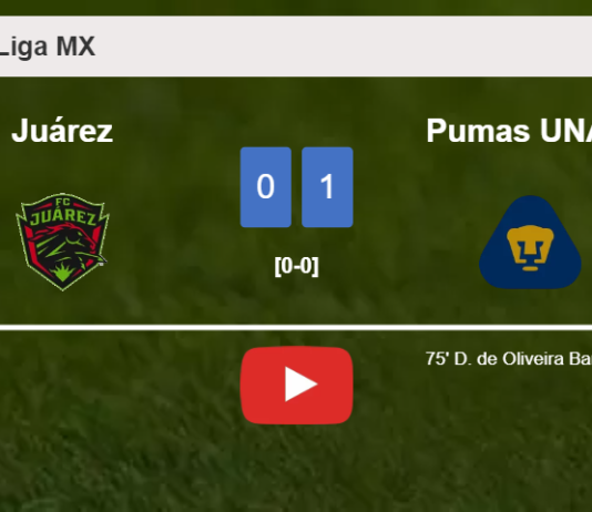 Pumas UNAM tops Juárez 1-0 with a goal scored by D. de. HIGHLIGHTS