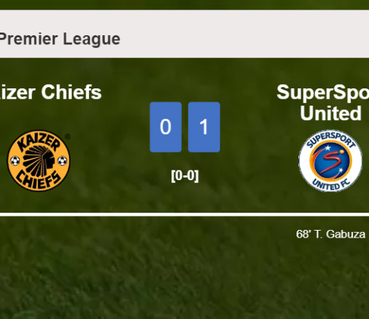 SuperSport United tops Kaizer Chiefs 1-0 with a goal scored by T. Gabuza