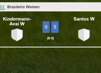 Santos W overcomes Kindermann-Avaí W 5-0 after playing a incredible match