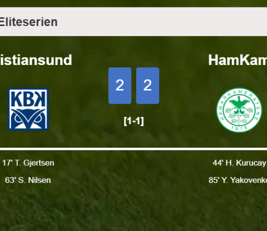 Kristiansund and HamKam draw 2-2 on Sunday