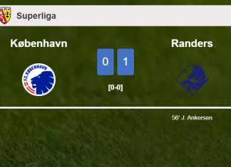 Randers defeats København 1-0 with a goal scored by J. Ankersen