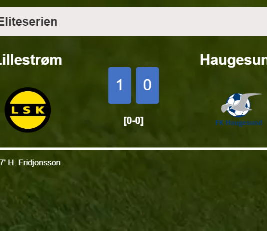 Lillestrøm conquers Haugesund 1-0 with a late goal scored by H. Fridjonsson