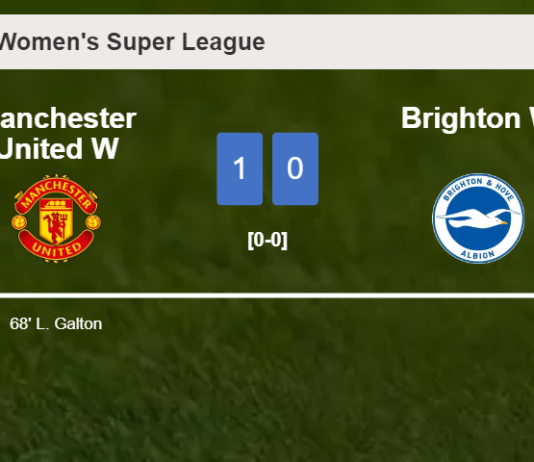 Manchester United prevails over Brighton 1-0 with a goal scored by L. Galton