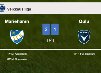 Mariehamn defeats Oulu 2-1