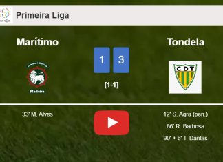 Tondela defeats Marítimo 3-1. HIGHLIGHTS