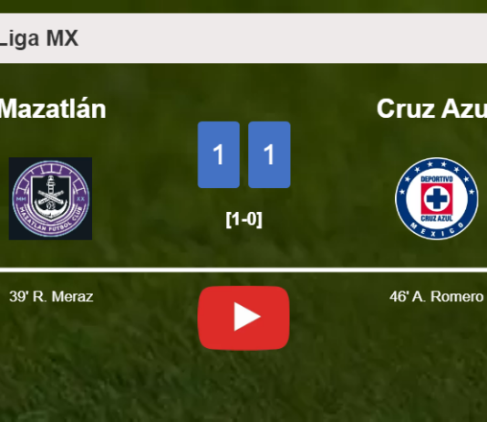 Mazatlán and Cruz Azul draw 1-1 on Friday. HIGHLIGHTS