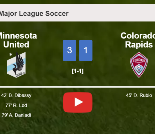 Minnesota United beats Colorado Rapids 3-1. HIGHLIGHTS