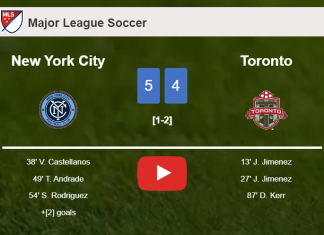New York City tops Toronto 5-4 after playing a incredible match. HIGHLIGHTS