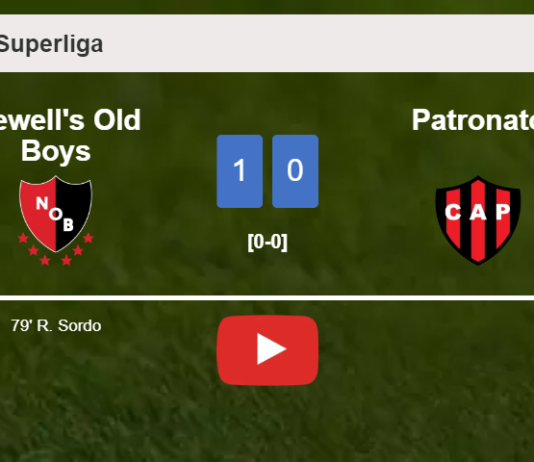Newell's Old Boys overcomes Patronato 1-0 with a goal scored by R. Sordo. HIGHLIGHTS