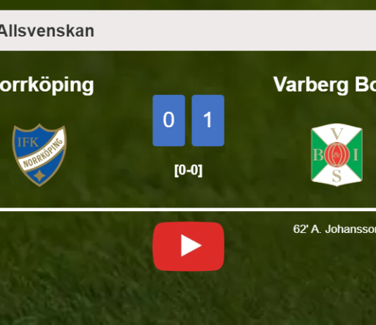 Varberg BoIS defeats Norrköping 1-0 with a goal scored by A. Johansson. HIGHLIGHTS