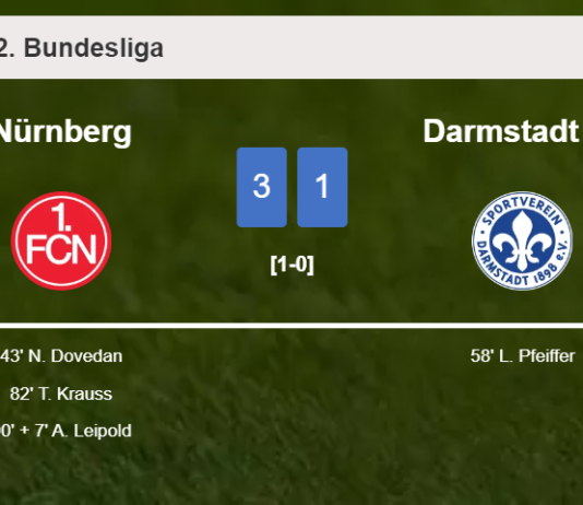 Nürnberg prevails over Darmstadt 98 3-1