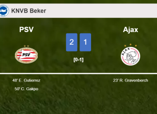 PSV recovers a 0-1 deficit to prevail over Ajax 2-1