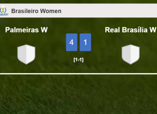 Palmeiras W demolishes Real Brasília W 4-1 after playing a fantastic match