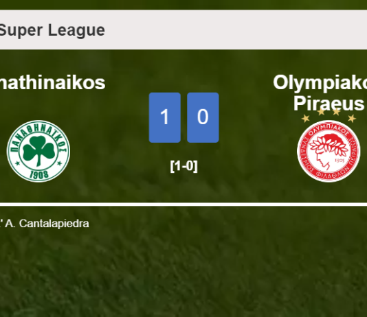 Panathinaikos overcomes Olympiakos Piraeus 1-0 with a goal scored by A. Cantalapiedra