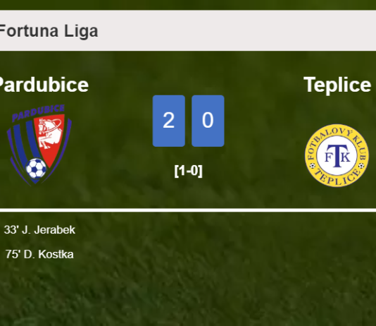 Pardubice overcomes Teplice 2-0 on Sunday