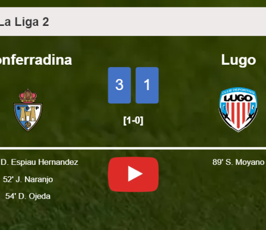 Ponferradina defeats Lugo 3-1. HIGHLIGHTS
