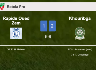 Khouribga conquers Rapide Oued Zem 2-1