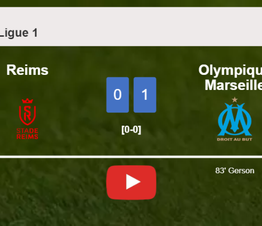 Olympique Marseille prevails over Reims 1-0 with a goal scored by G. . HIGHLIGHTS