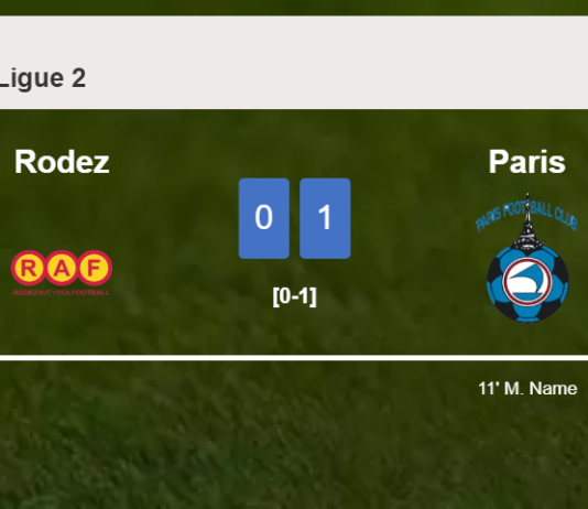 Paris conquers Rodez 1-0 with a goal scored by M. Name