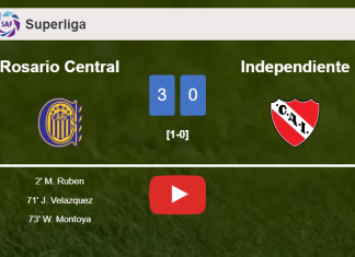Rosario Central overcomes Independiente 3-0. HIGHLIGHTS