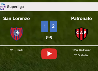 Patronato tops San Lorenzo 2-1. HIGHLIGHTS