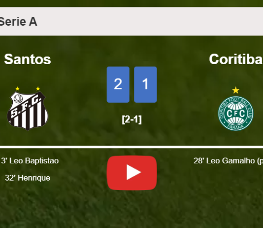 Santos overcomes Coritiba 2-1. HIGHLIGHTS