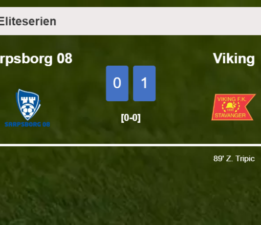 Viking defeats Sarpsborg 08 1-0 with a late goal scored by Z. Tripic