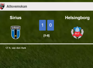Sirius conquers Helsingborg 1-0 with a late and unfortunate own goal from A. van. HIGHLIGHTS