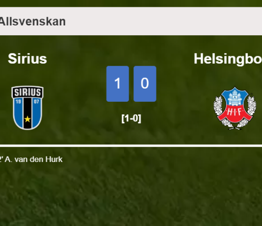 Sirius conquers Helsingborg 1-0 with a late and unfortunate own goal from A. van. HIGHLIGHTS