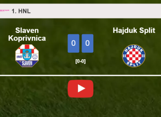 Slaven Koprivnica draws 0-0 with Hajduk Split on Sunday. HIGHLIGHTS