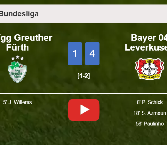 Bayer 04 Leverkusen tops SpVgg Greuther Fürth 4-1 after recovering from a 0-1 deficit. HIGHLIGHTS