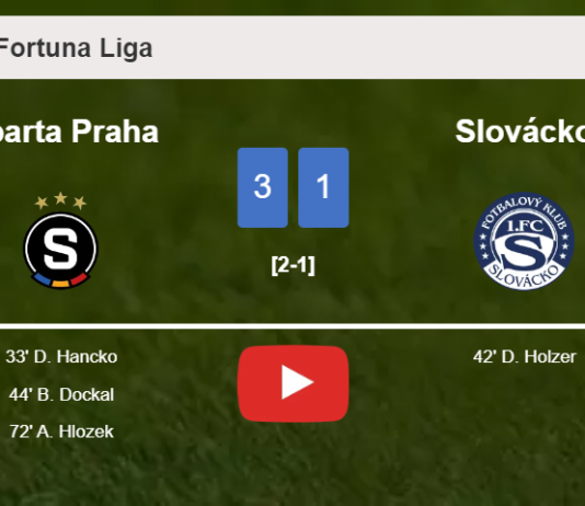 Sparta Praha conquers Slovácko 3-1. HIGHLIGHTS