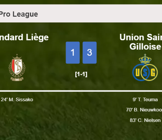 Union Saint-Gilloise prevails over Standard Liège 3-1