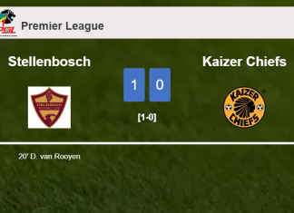 Stellenbosch prevails over Kaizer Chiefs 1-0 with a goal scored by D. van